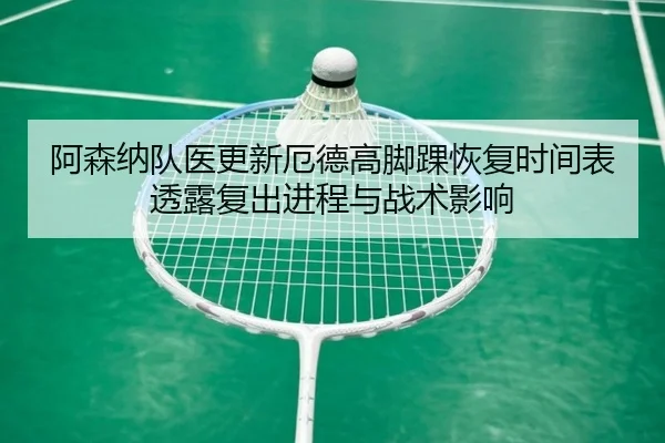 阿森纳队医更新厄德高脚踝恢复时间表透露复出进程与战术影响